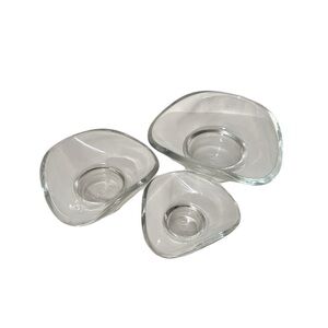 “SIN” Urch Glass Set of 3 Bowls. Designed in Brooklyn, NY. (E-6)